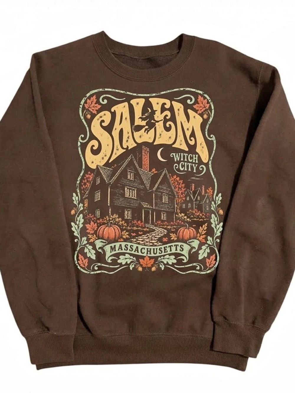Graphic Brown Sweatshirt, Gift For Her, For Him